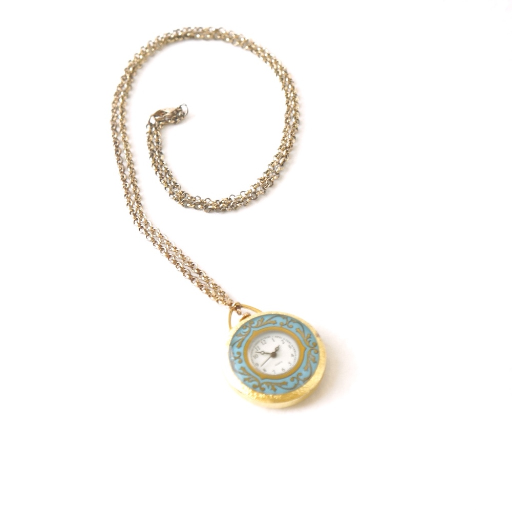 Vintage Clock Necklace